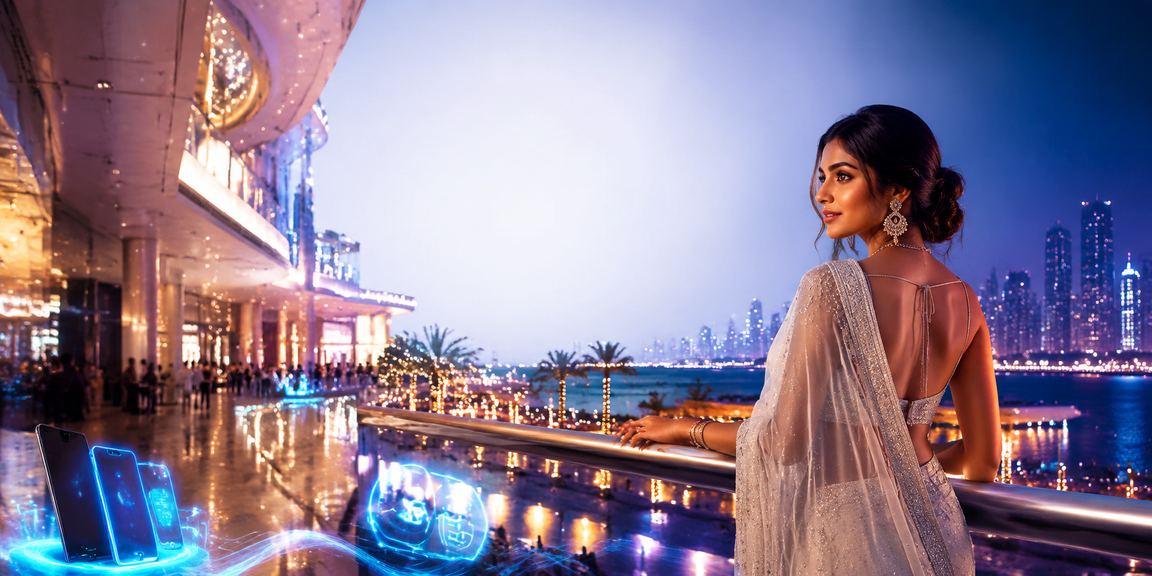 Indian woman celebrating with festive bonus offers on 1340 platform